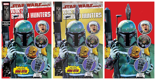 STAR WARS WAR BOUNTY HUNTERS ALPHA #1 MIKE MAYHEW RED TRADE/GOLD TRADE DRESS/RED VIRGIN VARIANT SET LIMITED TO 1000 SETS