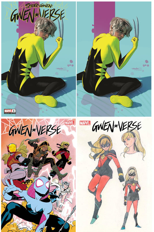 SPIDER-GWEN: GWENVERSE #1 MIKE MAYHEW TRADE/VIRGIN VARIANT SET LIMITED TO 1000 SETS, 1:25 & 1:100 VARIANT