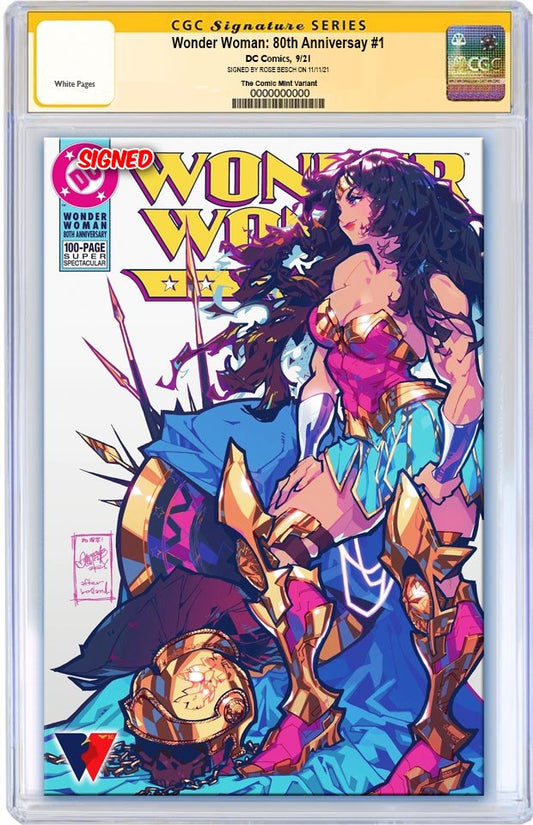 WONDER WOMAN 80TH ANNIVERSARY ROSE BESCH TRADE DRESS VARIANT LIMITED TO 2000 CGC SS PREORDER