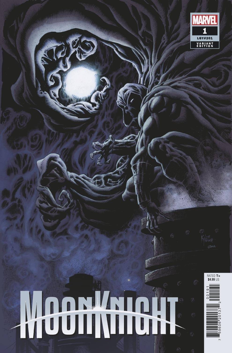 MOON KNIGHT #1 GERARDO ZAFFINO VIRGIN VARIANT LIMITED TO 1000 WITH NUMBERED COA & RATIO SETS