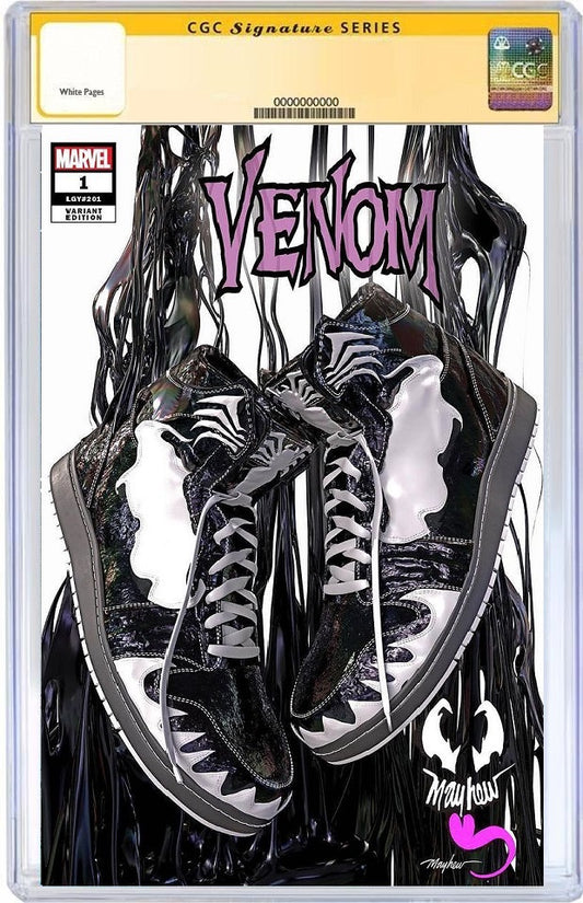 VENOM #1 MIKE MAYHEW SNEAKERHEADS TRADE DRESS VARIANT LIMITED TO 3000 CGC SS VENOM SIGNATURE