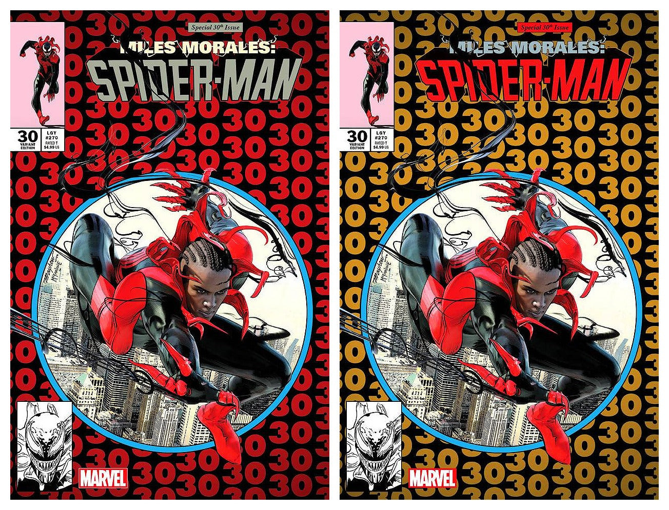 MILES MORALES SPIDER-MAN #30 MIKE MAYHEW TRADE/VIRGIN VARIANT LIMITED TO 1000 SETS