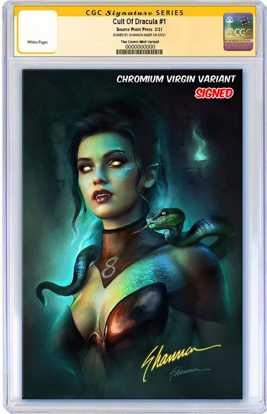 CULT OF DRACULA #1 (OF 6) SHANNON MAER CHROMIUM VIRGIN VARIANT LIMITED TO 200 CGC SS PREORDER