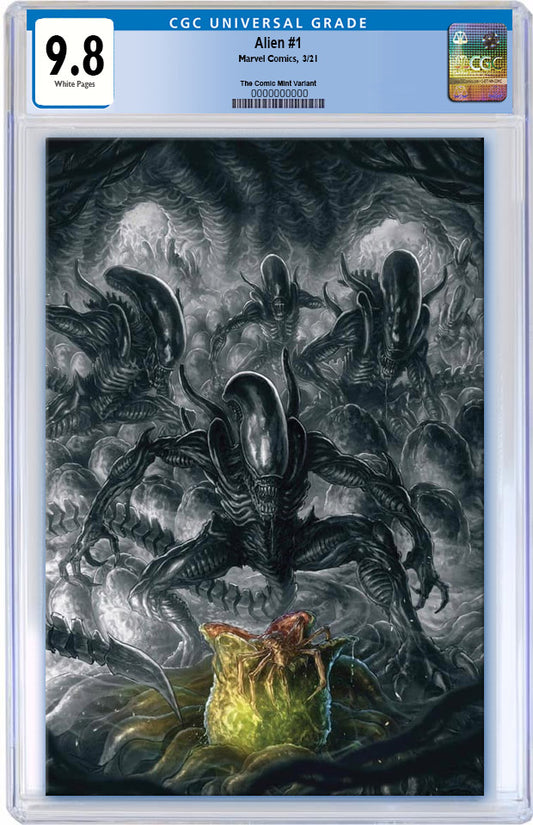ALIEN #1 ALAN QUAH VIRGIN VARIANT LIMITED TO 600 WITH NUMBERED COA CGC 9.8 PREORDER