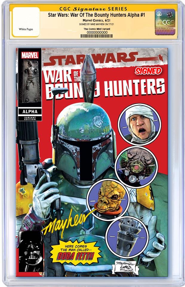 STAR WARS WAR BOUNTY HUNTERS ALPHA #1 MIKE MAYHEW RED TRADE DRESS VARIANT LIMITED TO 3000 CGC SS PREORDER