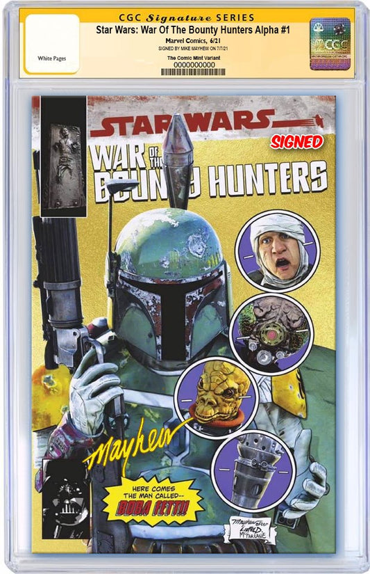 STAR WARS WAR BOUNTY HUNTERS ALPHA #1 MIKE MAYHEW GOLD TRADE DRESS VARIANT LIMITED TO 1500 CGC SS PREORDER