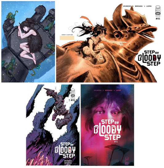 STEP BY BLOODY STEP #1 INHYUK LEE VIRGIN VARIANT LIMITED TO 500 COPIES, 1:10, 1:25 & 1:50 VARIANT