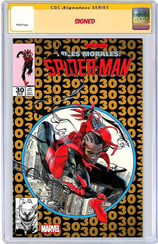 MILES MORALES SPIDER-MAN #30 MIKE MAYHEW GOLD TRADE DRESS VARIANT LIMITED TO 1000 CGC SS PREORDER