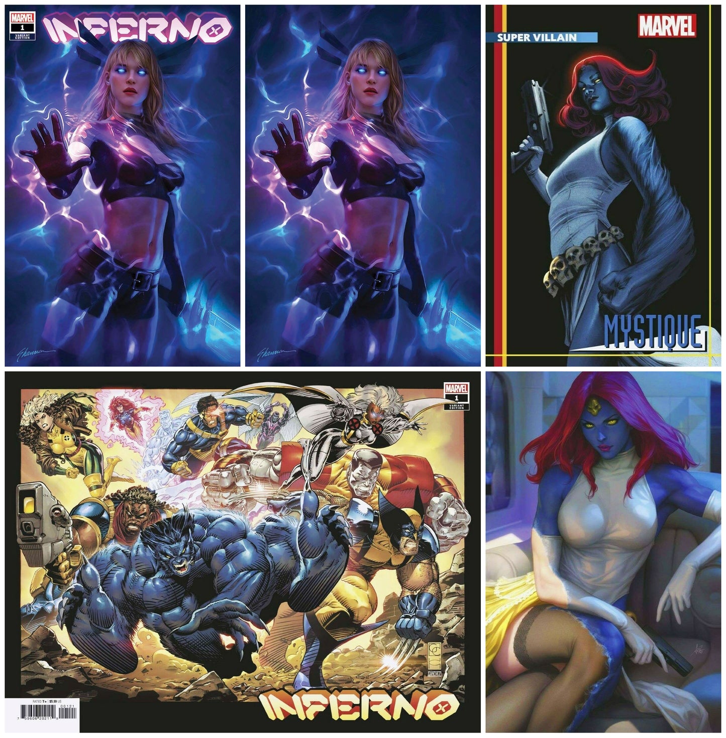 INFERNO #1 SHANNON MAER TRADE/VIRGIN VARIANT SET LIMITED TO 800 SETS WITH NUMBERED COA + 1:25, 1:50 & 1:100