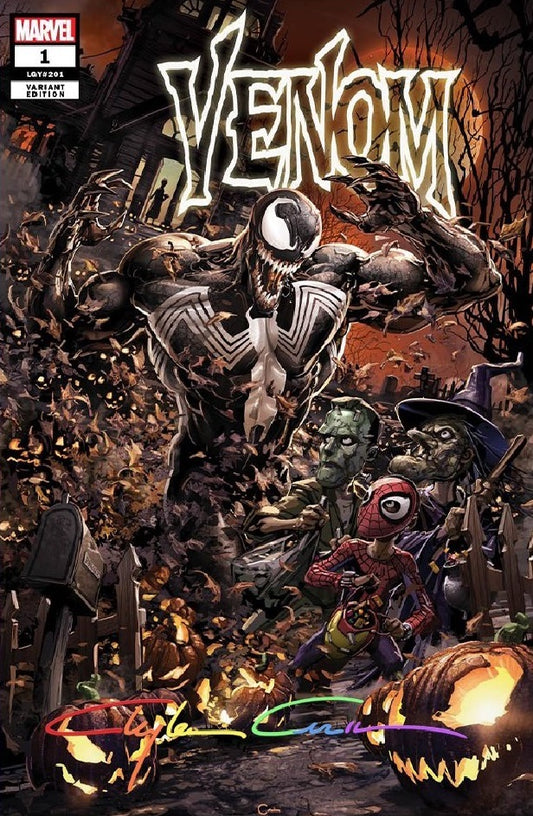 VENOM #1 CLAYTON CRAIN TRADE DRESS HALLOWEEN VARIANT INFINITY SIGNED WITH COA