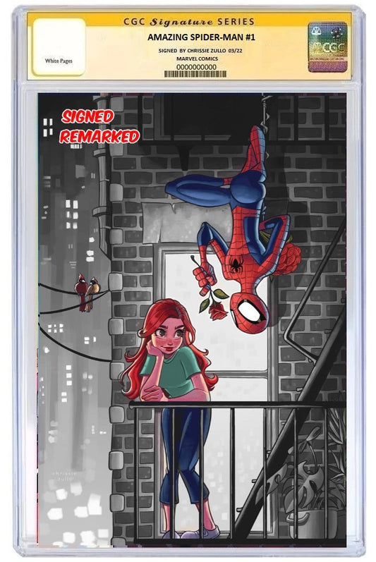 AMAZING SPIDER-MAN #1 CHRISSIE ZULLO COLOUR SPLASH MEGACON VARIANT LIMITED TO 1000 COPIES CGC REMARK PREORDER