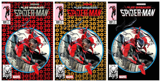 MILES MORALES SPIDER-MAN #30 MIKE MAYHEW TRADE/VIRGIN VARIANT LIMITED TO 1000 SETS & NYCC VENOMIZED VARIANT