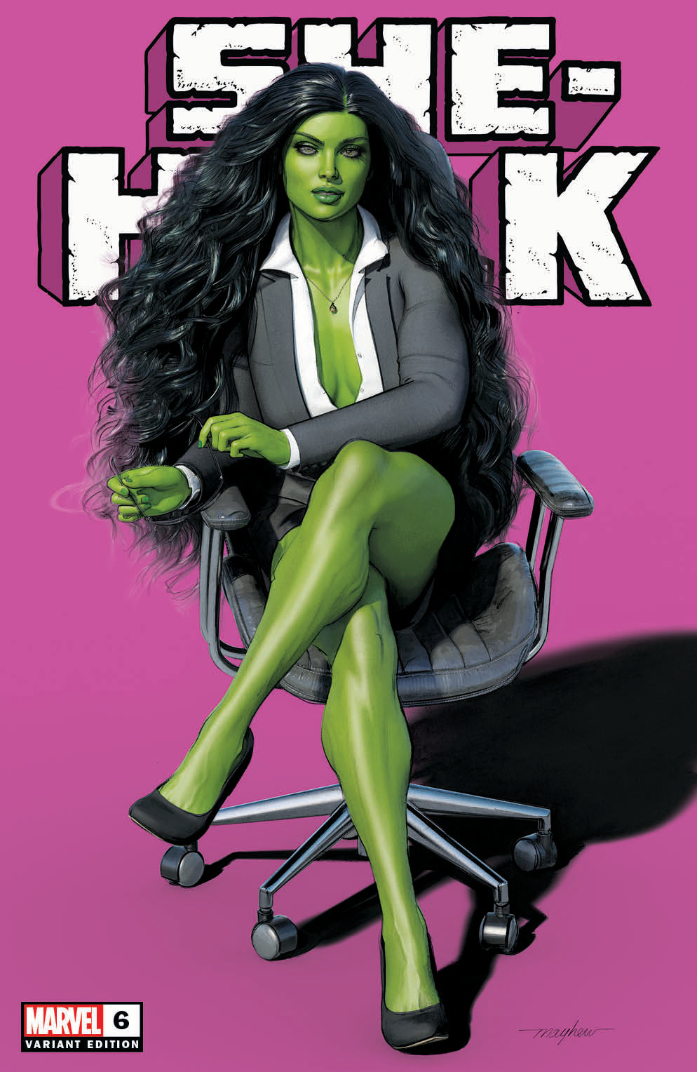 SHE-HULK #6 MIKE MAYHEW VARIANT LIMITED TO 800 COPIES WITH NUMBERED COA