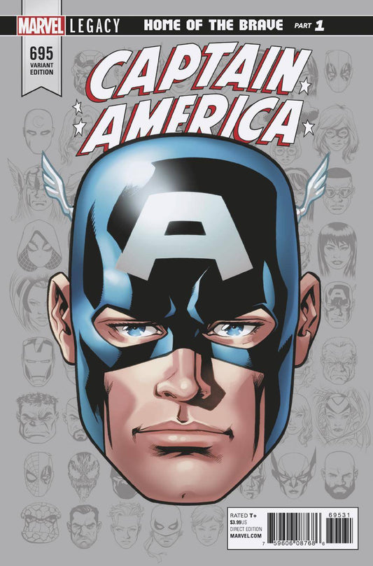 CAPTAIN AMERICA #695 1:10 MCKONE LEGACY HEADSHOT VAR LEG