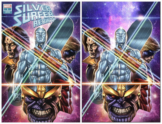 SILVER SURFER REBIRTH #1 MICO SUAYAN TRADE/VIRGIN VARIANT SET LIMITED TO 1000 SETS