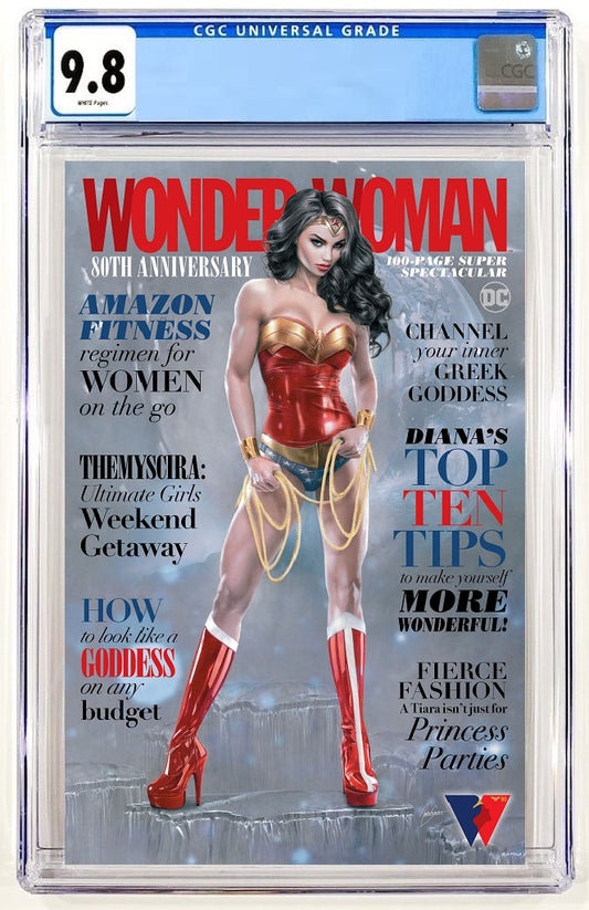 WONDER WOMAN 80TH ANNIVERSARY NATALI SANDERS MAGAZINE HOMAGE VARIANT LIMITED TO 2000 CGC 9.8