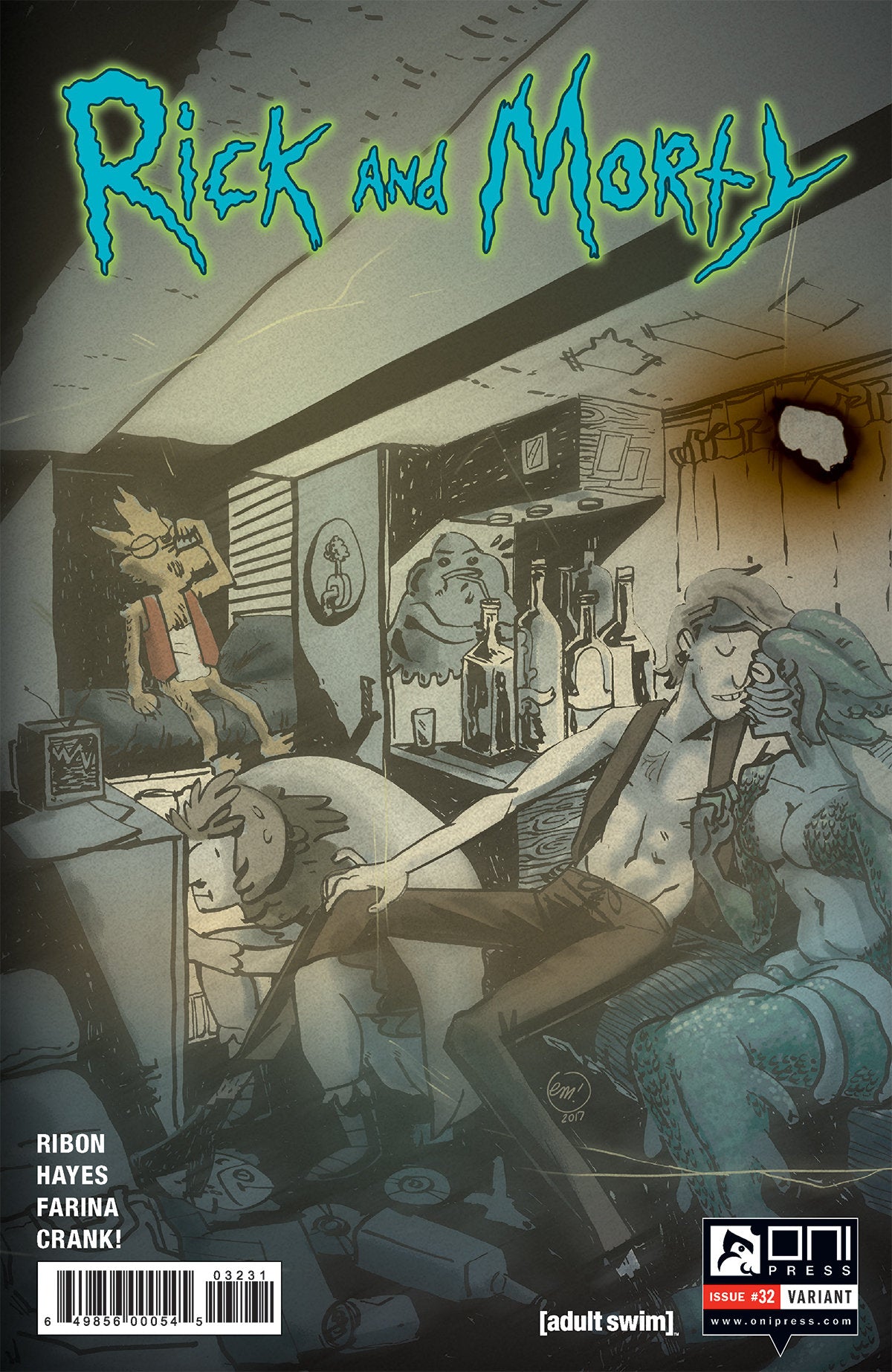 RICK & MORTY #32 EXCLUSIVE FLESH CURTAINS VARIANT LIMITED TO 666 COPIES