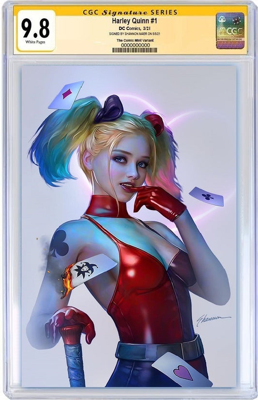 HARLEY QUINN #1 SHANNON MAER FAN EXPO WHITE VIRGIN VARIANT LIMITED TO 600 CGC SS 9.8 PREORDER