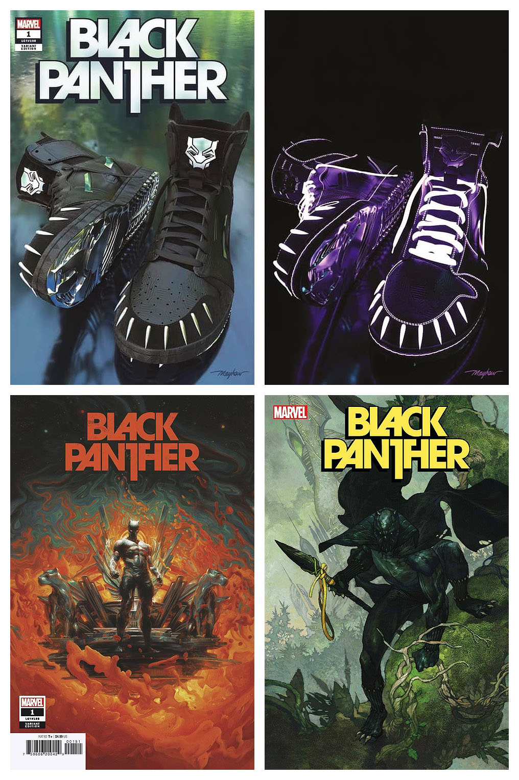 BLACK PANTHER #1 MIKE MAYHEW TRADE/VIRGIN VARIANT SET, 1:25 & 1:50 VARIANTS
