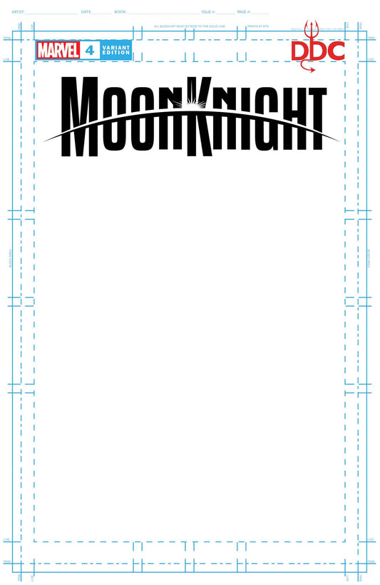 MOON KNIGHT #4 EXCLUSIVE BLANK VARIANT (1ST EVER MOON KNIGHT BLANK!)