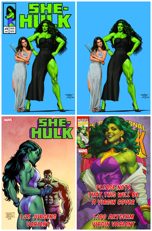 SHE HULK #1 MIKE MAYHEW HOMAGE TRADE/VIRGIN VARIANT SET LIMITED TO 1000 SETS + 1:25 & 1:100