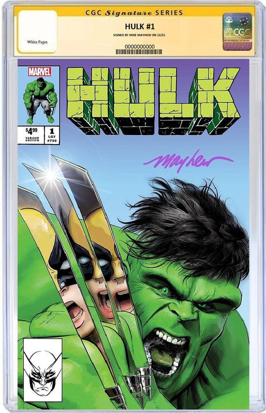 HULK #1 MIKE MAYHEW HOMAGE REVERSE HOMAGE VARIANT LIMITED TO 1000 CGC SS PREORDER