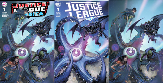 JUSTICE LEAGUE #1 CLAYTON CRAIN BRAVE & BOLD 28 HOMAGE TRADE DRESS/VIRGIN SET LIMITED TO 600 SETS+ SECRET MODERN COVER