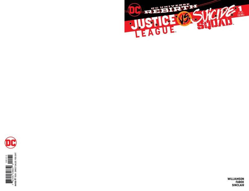 JUSTICE LEAGUE VS SUICIDE SQUAD #1 BLANK VARIANT - Sad Lemon Comics