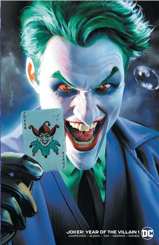 JOKER YEAR OF THE VILLAIN #1 MIKE MAYHEW BAT SIGNAL MINIMAL TRADE VARIANT LIMITED TO 1000