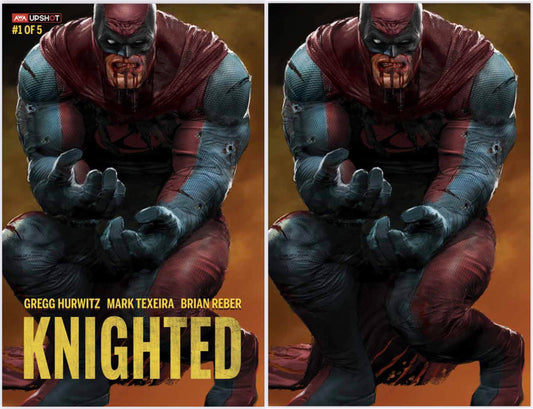 KNIGHTED #1 JOHN GALLAGHER 'DARK KNIGHT HOMAGE' TRADE/VIRGIN VARIANT SET LIMITED TO 400 SETS