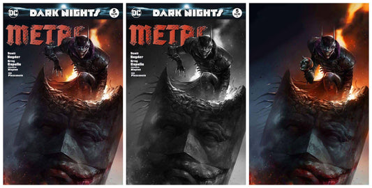 DARK NIGHTS METAL #5 FRANCESCO MATTINA TRADE/BW/VIRGIN SET LIMITED TO 600