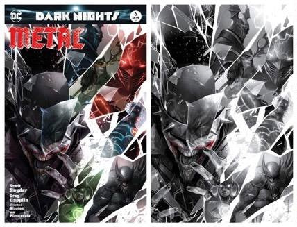 DARK NIGHTS METAL #6 FRANCESCO MATTINA TRADE DRESS/BW VARIANT SET LIMITED TO 700