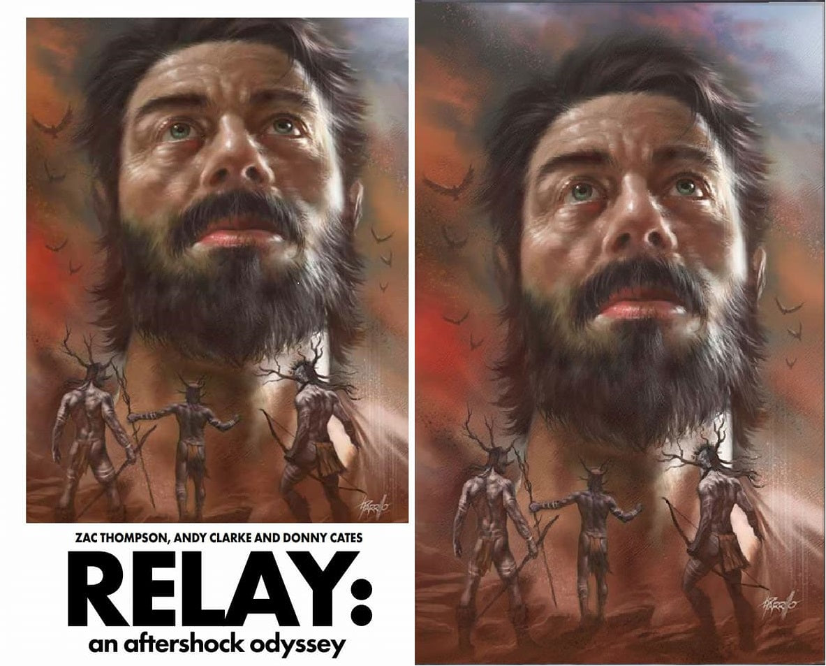 RELAY #1 LUCIO PARRILLO 2001 SPACE ODYSSEY HOMAGE/VIRGIN COVER SET LIMITED TO 250 SETS