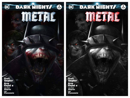 DARK NIGHTS METAL #2 FRANCESCO MATTINA TRADE/BW SET LIMITED TO 700 SETS WORLDWIDE