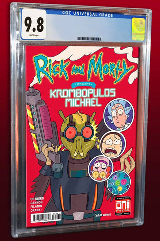 RICK & MORTY PRESENTS KROMBOPULOUS MICHAEL #1 MARC ELLERBY NEW MUTANTS #98 HOMAGE LIMITED TO 1000 CGC 9.8 PREORDER