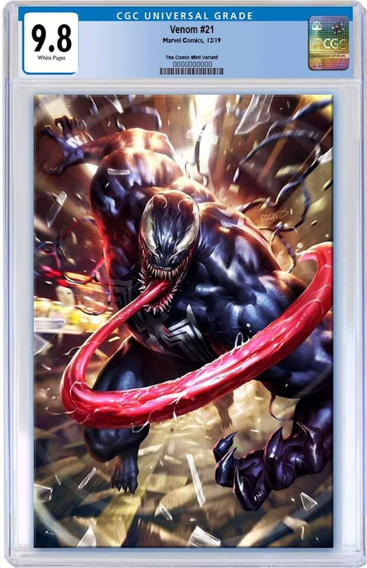 VENOM #21 DERRICK CHEW VIRGIN VARIANT LIMITED TO 800 WITH NUMBERED COA CGC 9.8 PREORDER