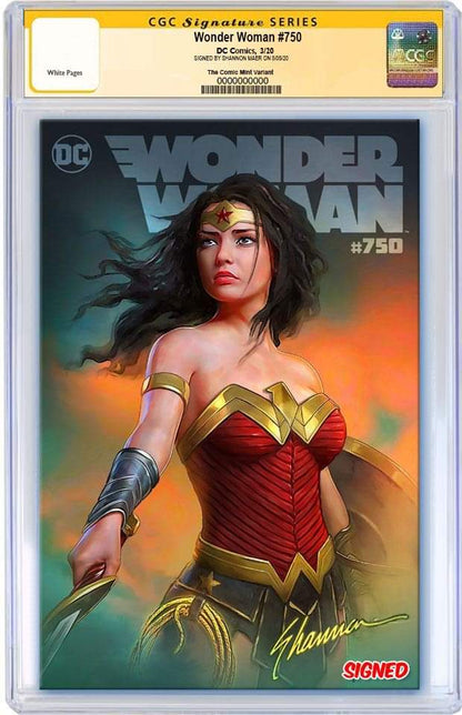 WONDER WOMAN #750 SHANNON MAER VARIANT LIMITED TO 750 WITH NUMBERED PENCIL CONCEPT COA CGC SS PREORDER