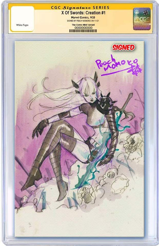 X OF SWORDS CREATION #1 PEACH MOMOKO NYCC WEEK VIRGIN SKETCH VARIANT LIMITED TO 1500 CGC SS PREORDER