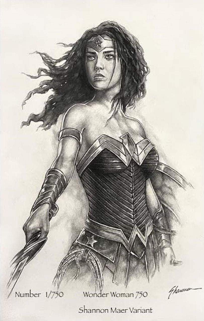WONDER WOMAN #750 SHANNON MAER VARIANT LIMITED TO 750 WITH NUMBERED PENCIL CONCEPT COA CGC SS PREORDER