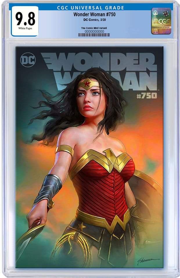 WONDER WOMAN #750 SHANNON MAER VARIANT LIMITED TO 750 WITH NUMBERED PENCIL CONCEPT COA CGC 9.8