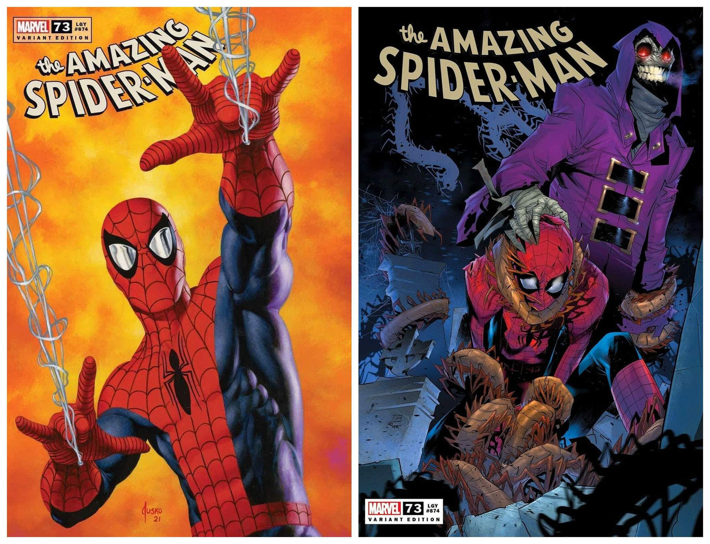 AMAZING SPIDER-MAN #73 JOE JUSKO EXCLUSIVE VARIANT LIMITED TO ONLY 1000 WITH COA & 1:25 VICENTI VARIANT