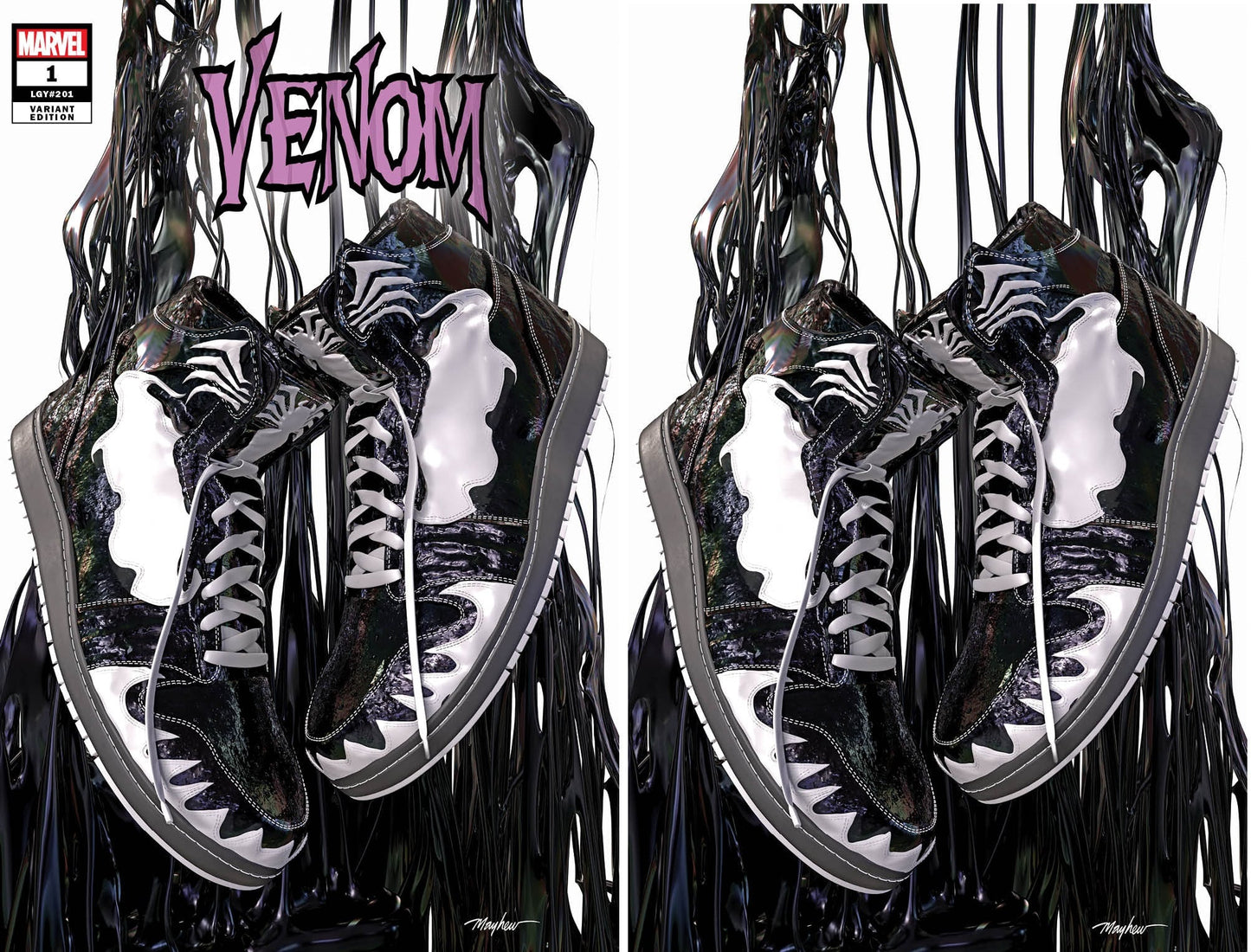 VENOM #1 MIKE MAYHEW SNEAKERHEADS TRADE/VIRGIN VARIANT SET LIMITED TO 1000 SETS